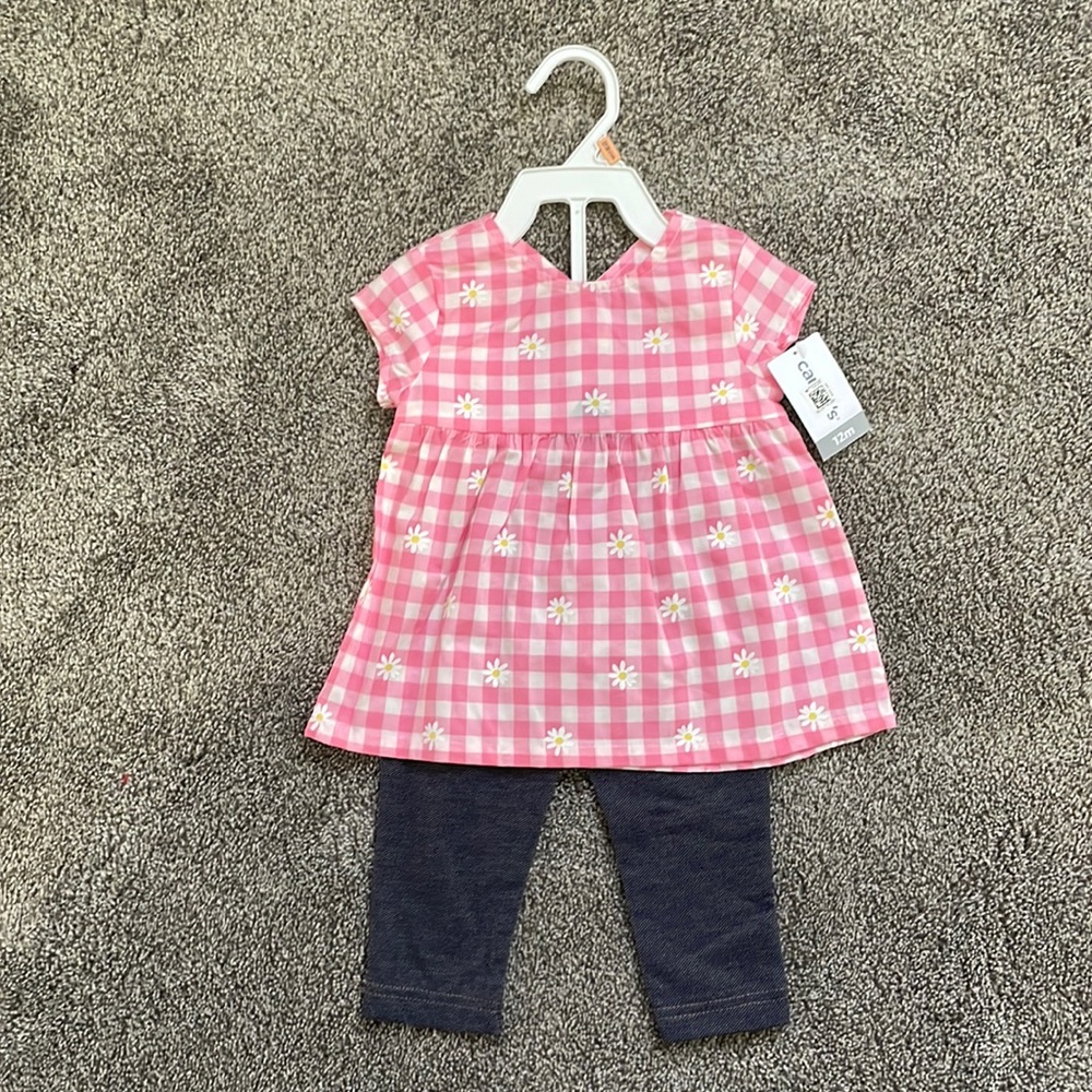 Carters baby girl outfit set